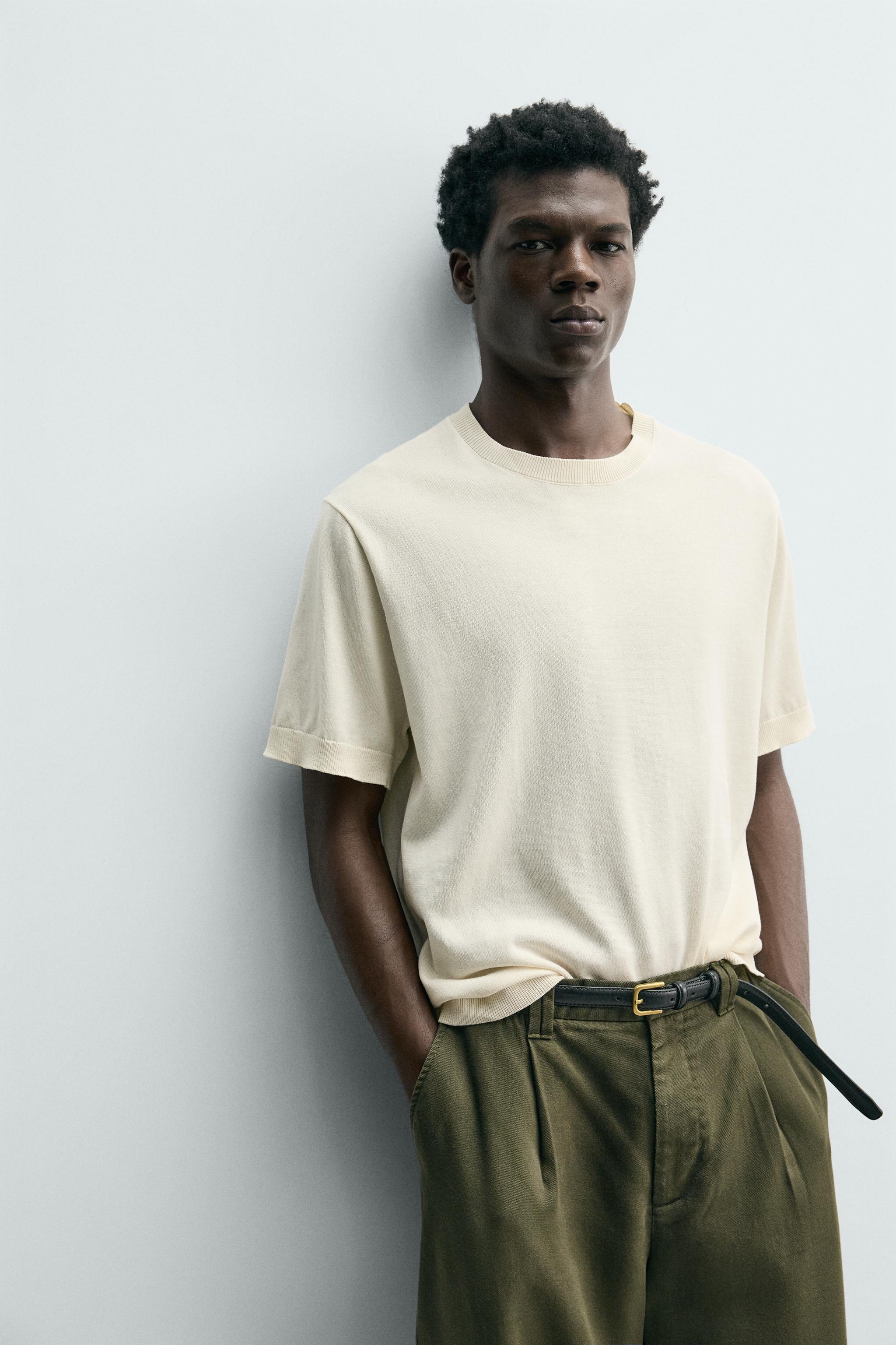 T-SHIRT EN MAILLE LÉGÈRE DE COTON